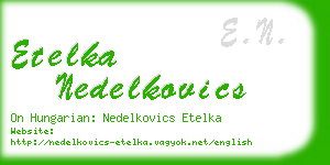 etelka nedelkovics business card